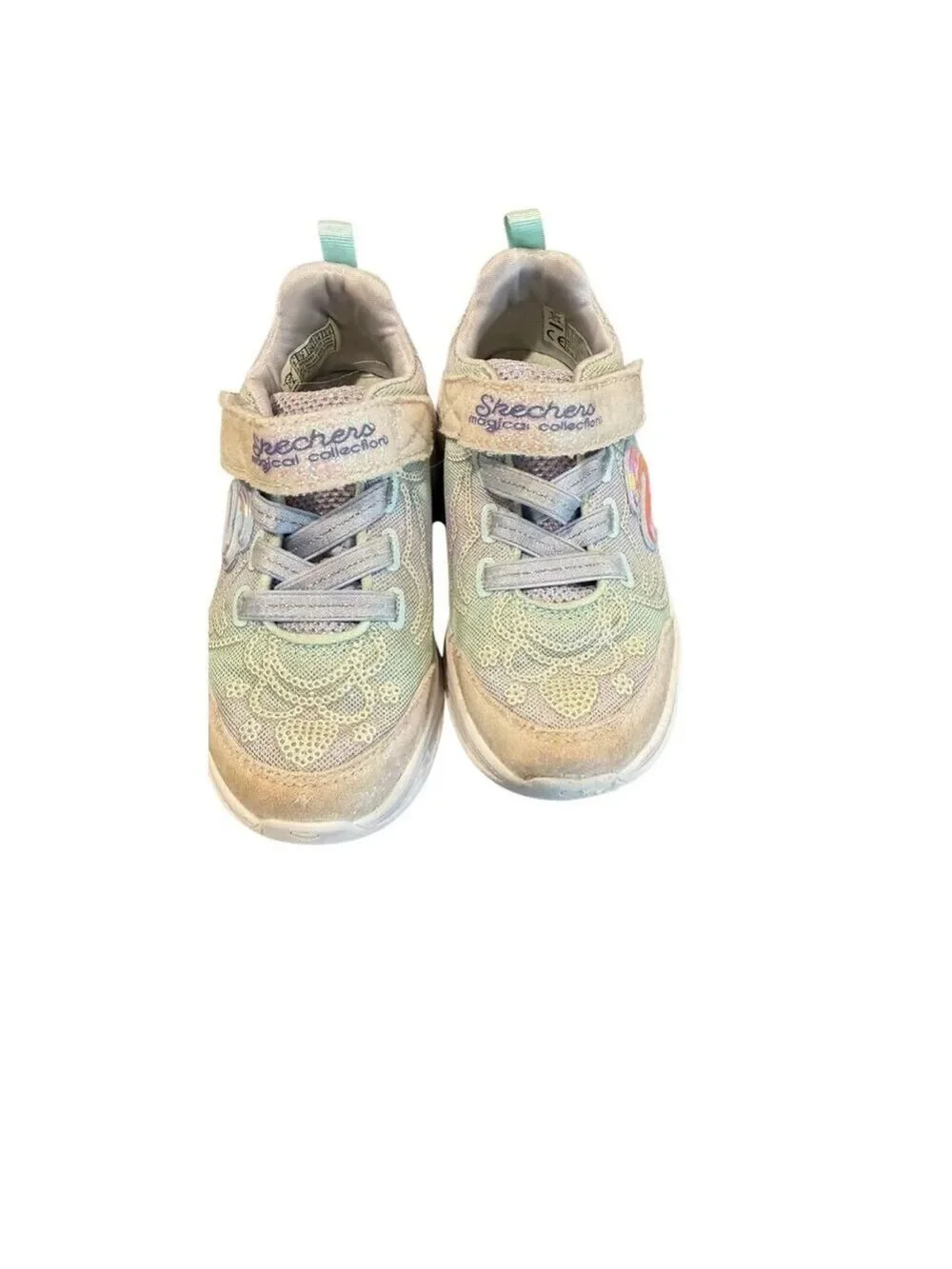 Skechers S-Lights Princess Wishes Light-Up Sneakers Magical Collection sz8